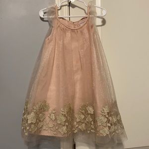 Blush pink and gold beautiful toddler dress